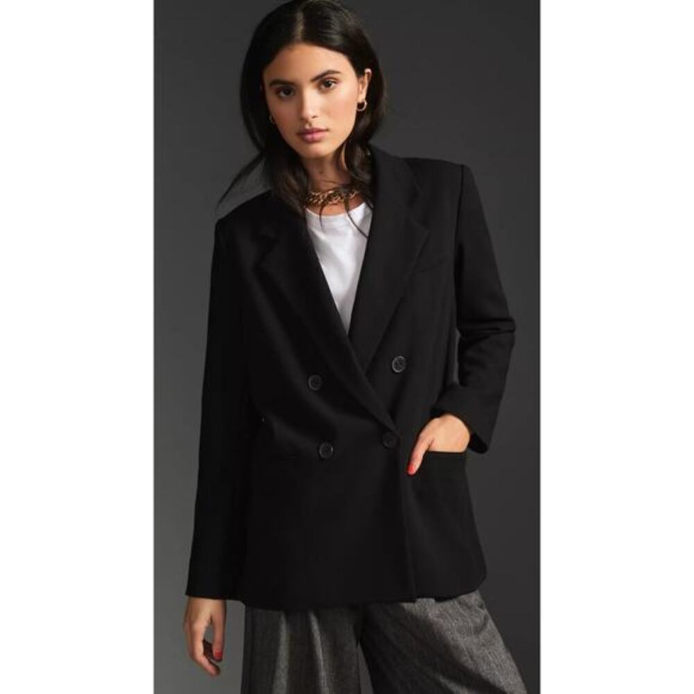 🛍️ Anthropologie Maeve‎ Double-Breasted Blazer black